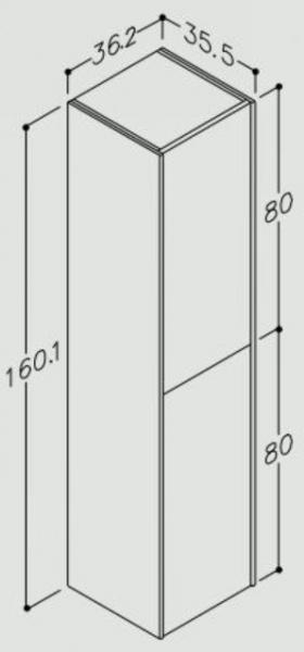 Strømberg Domo Højskab - Mat hvid