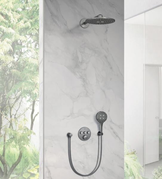Grohe SmartControl komplet brusesystem m/SmartActive brus til indbygning - Børstet Hard Graphite Grohe SmartControl komplet brusesystem m/SmartActive brus til indbygning - Børstet Hard Graphite