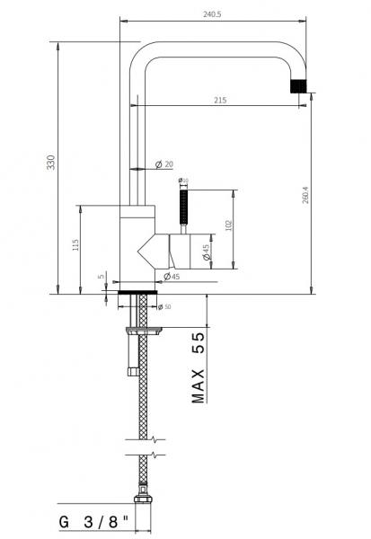 Cassøe Noba K6 køkkenarmatur - Børstet messing Cassøe Noba K6 køkkenarmatur - Børstet messing
