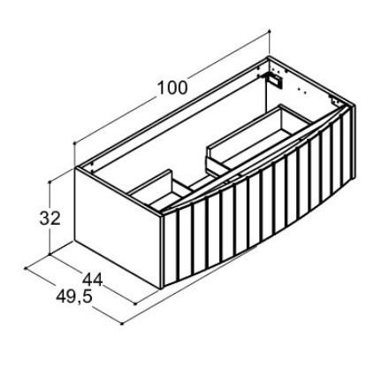 Dansani Luna Vintage 100 møbelpakke m/Circle håndvask - Valgfri farve