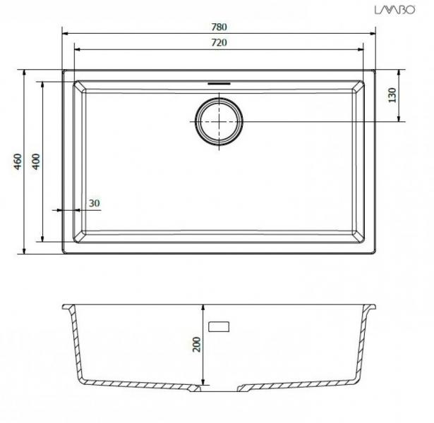 Lavabo Amsterdam 72 kompositkøkkenvask - Antracit/antracit Lavabo Amsterdam 72 kompositkøkkenvask - Antracit/antracit