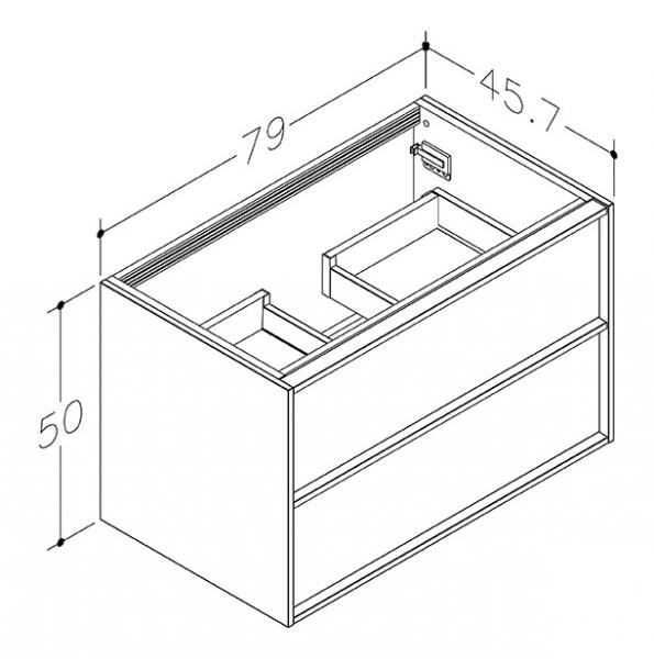 Strømberg Skara 80 badeværelsesskab - Lys eg Strømberg Skara 80 badeværelsesskab - Lys eg