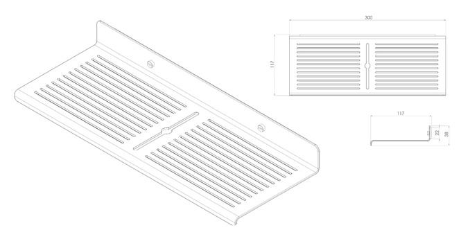 Toni Copenhagen brusehylde - Bruneret Toni Copenhagen brusehylde - Bruneret