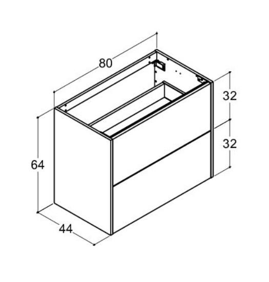 Dansani Luna Classic 80 sideskab m/skuffer - Valgfri farve Dansani Luna Classic 80 sideskab m/skuffer - Valgfri farve