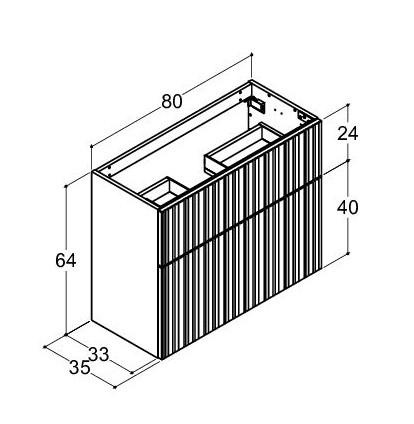 Dansani Vaskeskab 2sk. (24+40) 64*80*35 cm