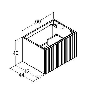 Dansani Vaskeskab 1sk. 40*60*44 cm