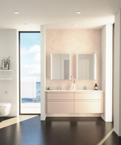 Dansani Luna Urban 160 møbelsæt m/Minore dobbeltvask og 4 skuffer - Valgfri farve