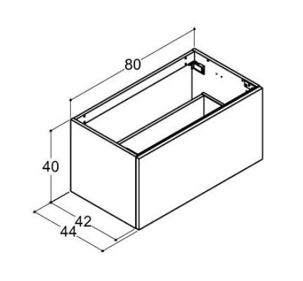 Dansani Luna Urban 80 sideskab m/skuffe - Valgfri farve Dansani Luna Urban 80 sideskab m/skuffe - Valgfri farve