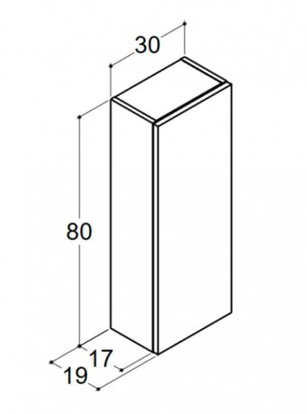 Dansani Luna Urban overskab - Venstrehængslet - Hvid mat