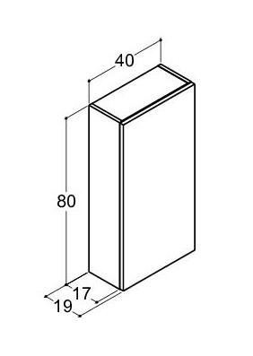 Dansani Luna Urban overskab - Venstrehængslet - Sort eg