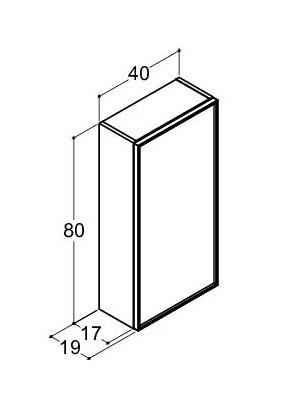 Dansani Luna Urban overskab - Venstrehængslet - Sort eg/Sort ramme Dansani Luna Urban overskab - Venstrehængslet - Sort eg/Sort ramme