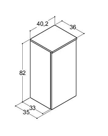 Dansani Luna Urban underskab 40 - Venstrehængslet - Sort eg