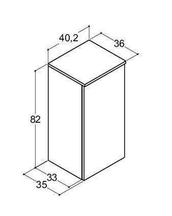 Dansani Luna Urban underskab 40 - Venstrehængslet - Brun eg