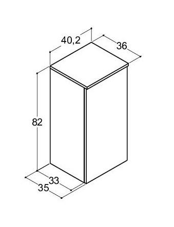 Dansani Luna Urban underskab 40 - Venstrehængslet - Varm eg