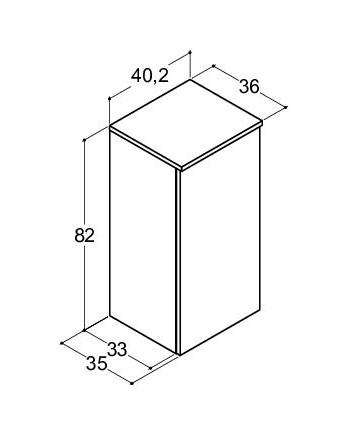 Dansani Luna Urban underskab 40 m/bakke+pose - Højrehængslet - Varm eg