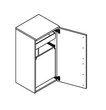 Dansani Luna Urban underskab 40 m/bakke+pose - Venstrehængslet - Grå mat