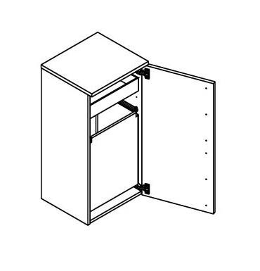 Dansani Luna Urban underskab 40 m/bakke+pose - Venstrehængslet - Hvid mat