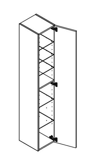 Dansani Luna Urban højskab 30 - Højrehængslet - Brun eg