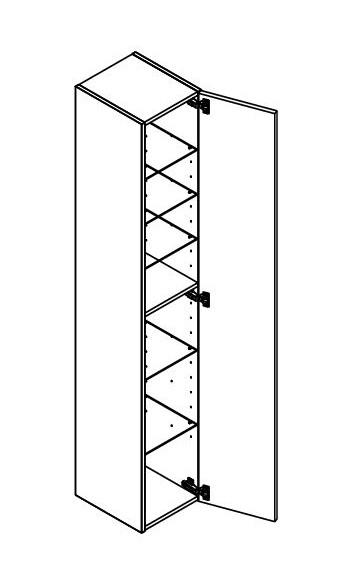 Dansani Luna Urban højskab 30 - Venstrehængslet - Natur eg