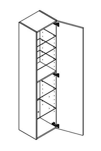 Dansani Luna Urban højskab 40 - Venstrehængslet - Natur eg