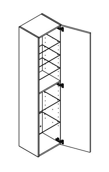 Dansani Luna Urban højskab 40 - Venstrehængslet - Brun eg
