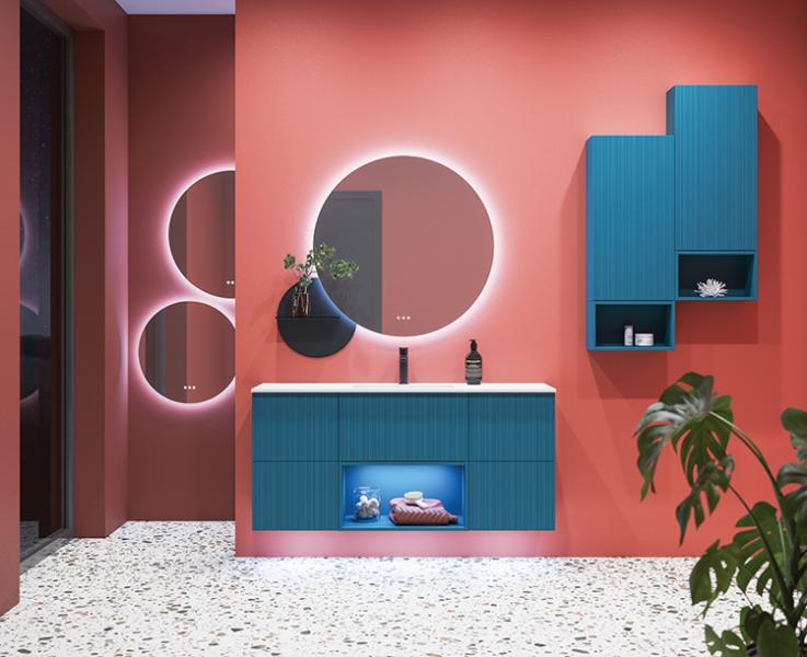 Dansani YOU Urban 140 møbelsæt m/Minore vask - Riflet, valgfri farve Dansani YOU Urban 140 møbelsæt m/Minore vask - Riflet, valgfri farve