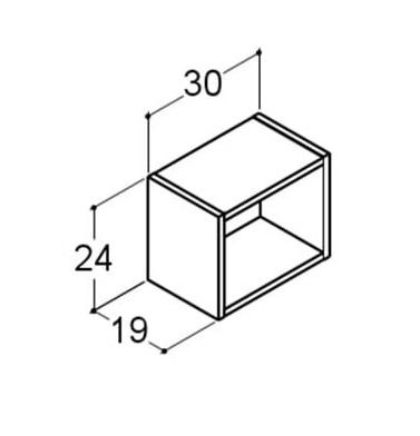 Dansani YOU Urban åbent skab t/væg og overskabe 30 cm - Hvid mat Dansani YOU Urban åbent skab t/væg og overskabe 30 cm - Hvid mat
