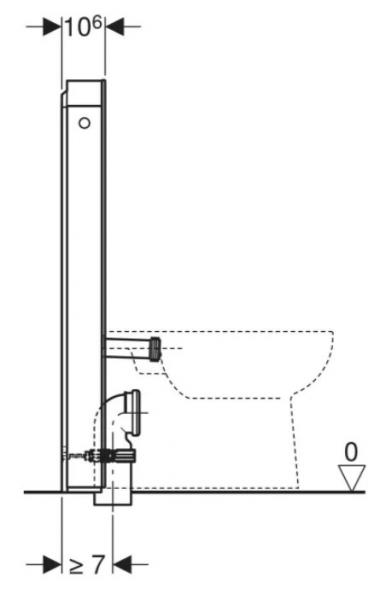 Geberit iCon BTW mat hvid gulvtoilet m/hvid Monolith cisterne Geberit iCon BTW mat hvid gulvtoilet m/hvid Monolith cisterne