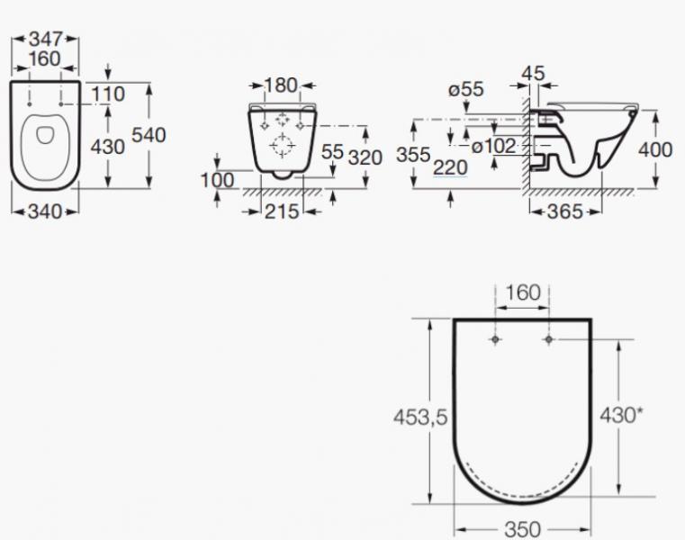 Laufen Roca Gap RIMless toiletpakke inkl. sæde m/soft-close, mellem cisterne og mat sort betjening Laufen Roca Gap RIMless toiletpakke inkl. sæde m/soft-close, mellem cisterne og mat sort betjening