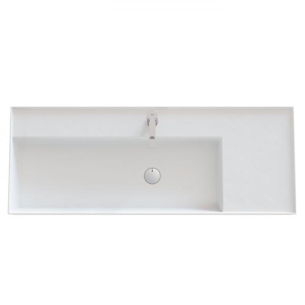 Dansani Luna Azym 121 asymmetrisk håndvask t/møbel - Venstre - 1 hanehul