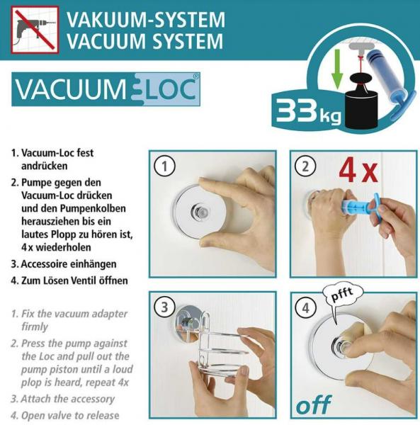 Wenko holder til føntørrer - Mat sort - Skruefri Wenko holder til føntørrer - Mat sort - Skruefri