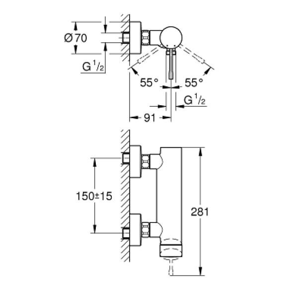 Grohe Rainshower SmartActive komplet brusesystem - 900 mm - Mat sort Grohe Rainshower SmartActive komplet brusesystem - 900 mm - Mat sort