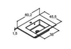 Dansani Minore 60 møbelvask - 1 hanehul Dansani Minore 60 møbelvask - 1 hanehul