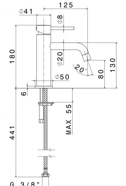 Cassøe Newform XT håndvaskarmatur u/bundventil - Mat hvid