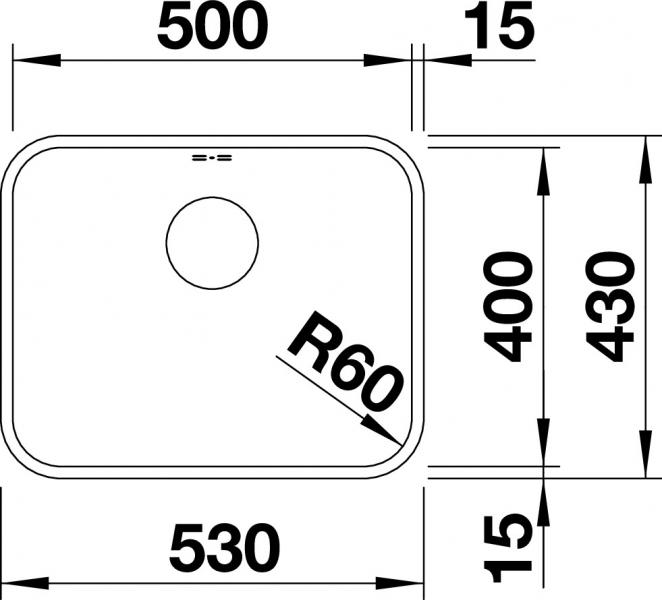 Blanco Supra 500-U køkkenvask - Rustfrit stål Blanco Supra 500-U køkkenvask - Rustfrit stål