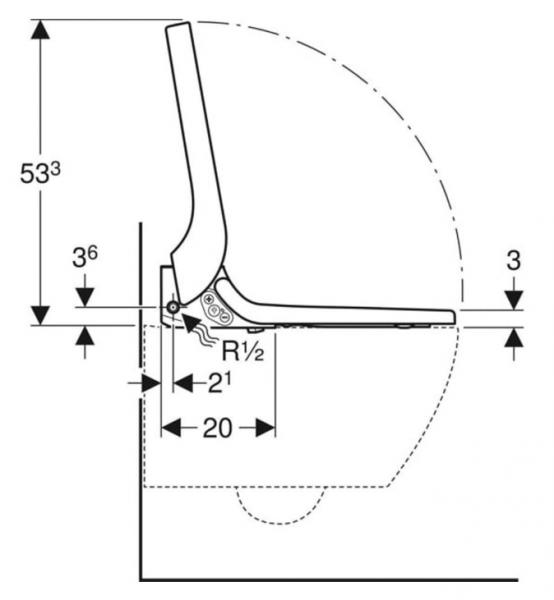 Geberit AquaClean Tuma Classic white-alpine DK toiletsæde