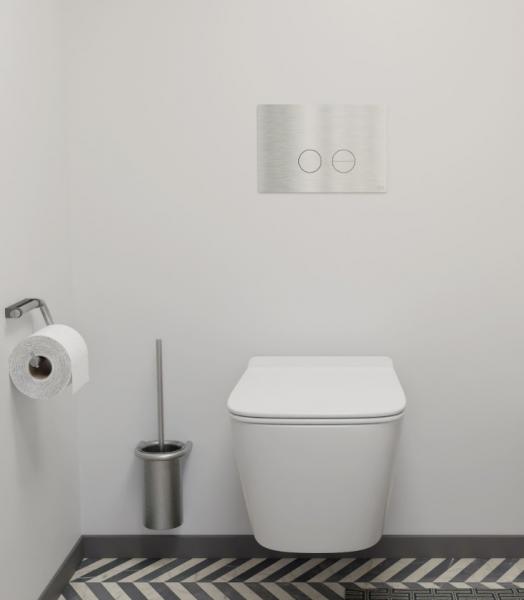 QTOO betjeningsplade til Geberit Sigma 112 - Børstet rustfrit stål QTOO betjeningsplade til Geberit Sigma 112 - Børstet rustfrit stål