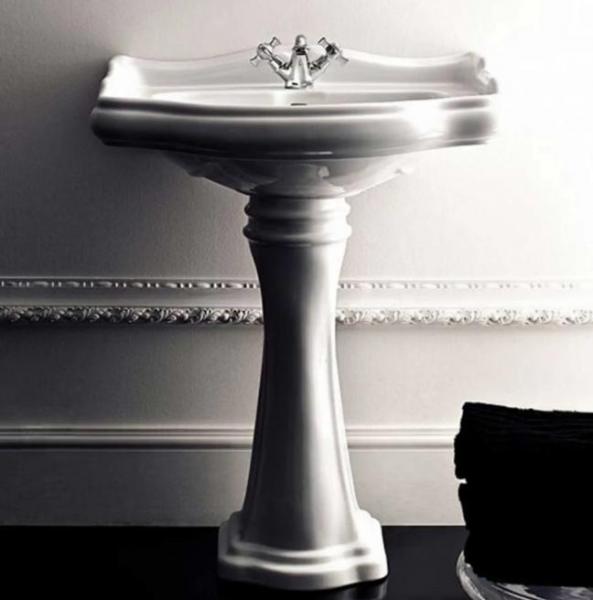 Lavabo Retro 69 håndvask t/gulv med piedestal - 1 hanehul Lavabo Retro 69 håndvask t/gulv med piedestal - 1 hanehul