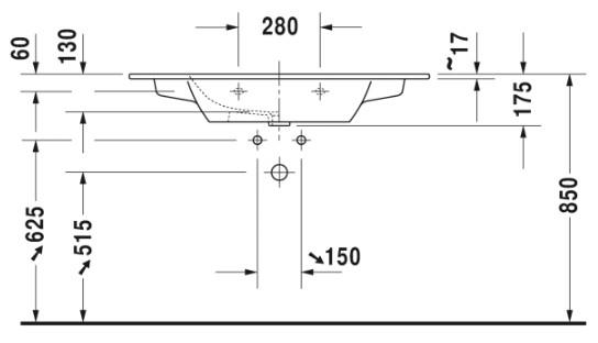 Duravit ME by Starck 1030 møbelvask Duravit ME by Starck 1030 møbelvask
