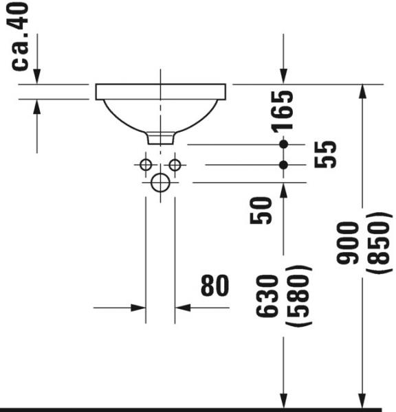 Duravit Architec Ø33 håndvask t/underlimning - Uden hanehul Duravit Architec Ø33 håndvask t/underlimning - Uden hanehul