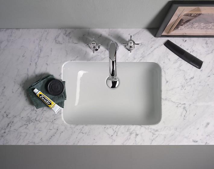 GSI Classic 50 håndvask t/underlimning - Med overløb - ExtraGlaze GSI Classic 50 håndvask t/underlimning - Med overløb - ExtraGlaze