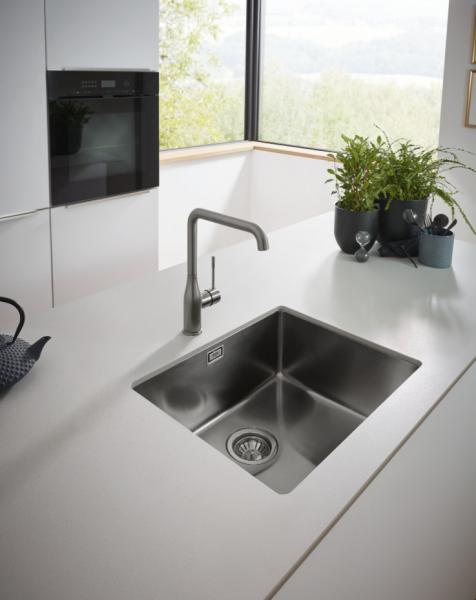 Grohe K700U rustfri stålvask - Børstet Hard Graphite