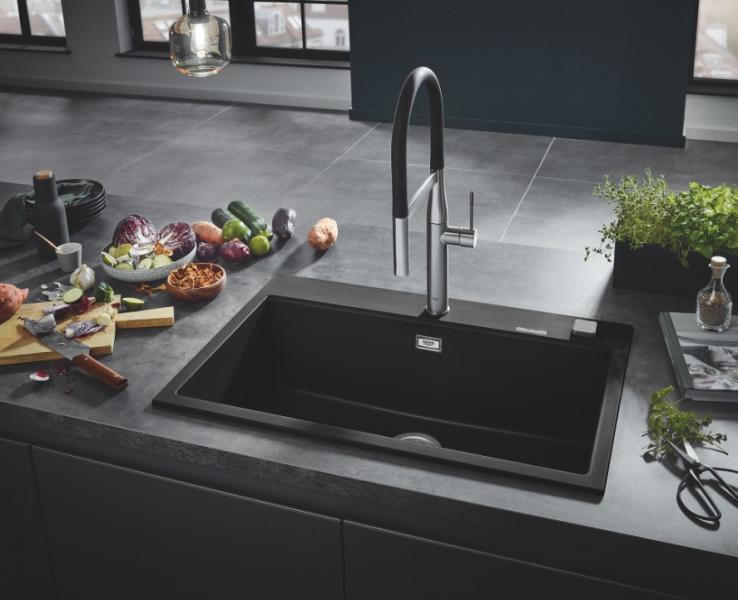 Grohe K700 køkkenvask i komposit 60-C - Sort Grohe K700 køkkenvask i komposit 60-C - Sort