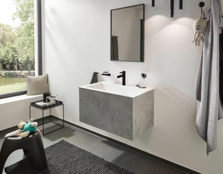 Hansgrohe Finoris 100 håndvaskarmatur m/push-open - Mat sort Hansgrohe Finoris 100 håndvaskarmatur m/push-open - Mat sort