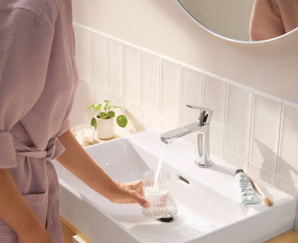 hansgrohe Rebris S 110 håndvaskarmatur m/CoolStart u/bundventil - Krom
