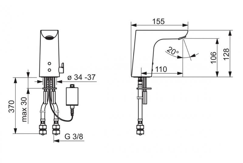 Oras Electra 6151FZ berøringsfri vandhane m/bluetooth - Batteri - Mat sort Oras Electra 6151FZ berøringsfri vandhane m/bluetooth - Batteri - Mat sort