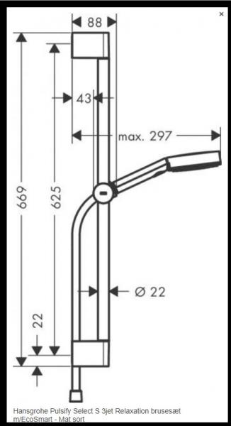 Hansgrohe Rebris S komplet brusesæt - Krom