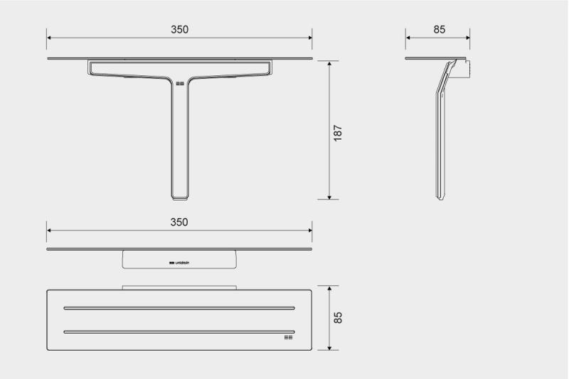 Unidrain ReFrame sæbehylde med bruseskraber - Sort Unidrain ReFrame sæbehylde med bruseskraber - Sort