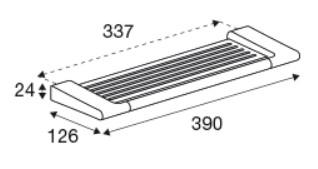 Pressalit Style hylde til bad - 39 cm - Krom Pressalit Style hylde til bad - 39 cm - Krom