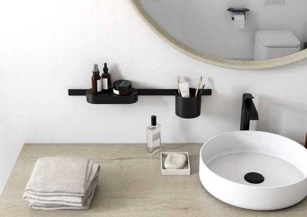 Hansgrohe WallStoris sæt til badeværelse - Mat sort Hansgrohe WallStoris sæt til badeværelse - Mat sort